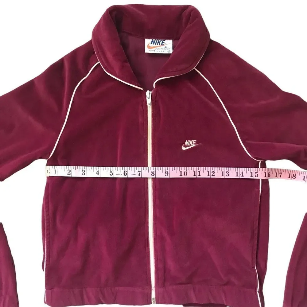 Vintage  Nike 80s Velour Zip Up Women’s XS